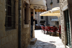Cobblestone lanes in Eastern Europe.