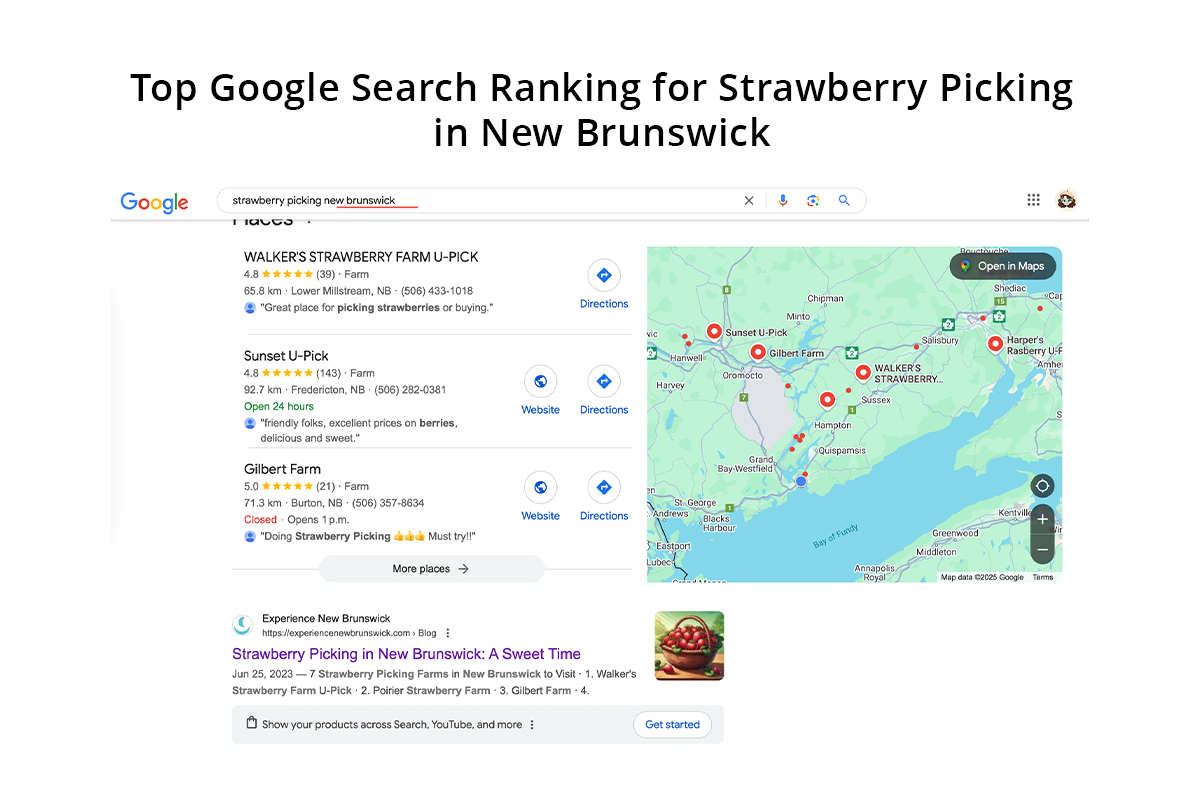 strawberry picking google ranking